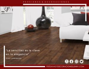 Piso laminado color chocolate