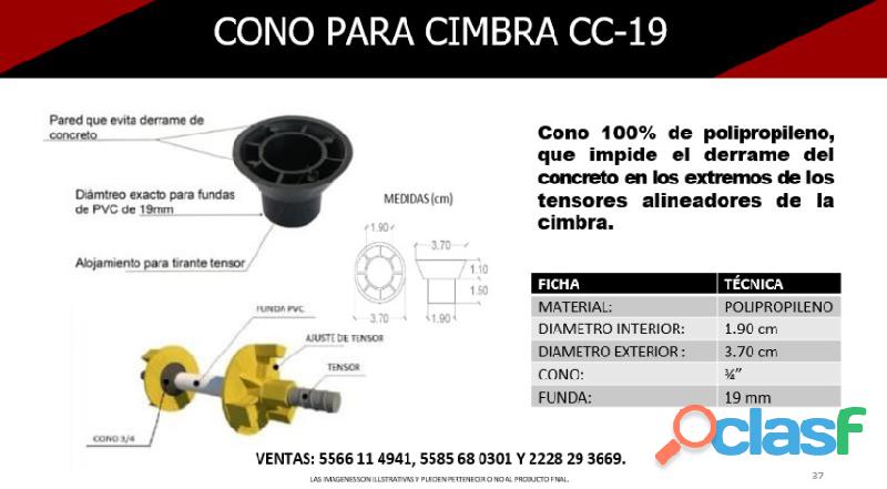 Materiales Para Cimbra Conos Para Cimbra CC 19 Ifamsa